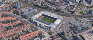 Quiz VragenVuur Stadions Voetbalclubs Nederland Nederlandse Eredivisie Voetbalstadions Kuip Philips ArenA Herkennen Google Earth