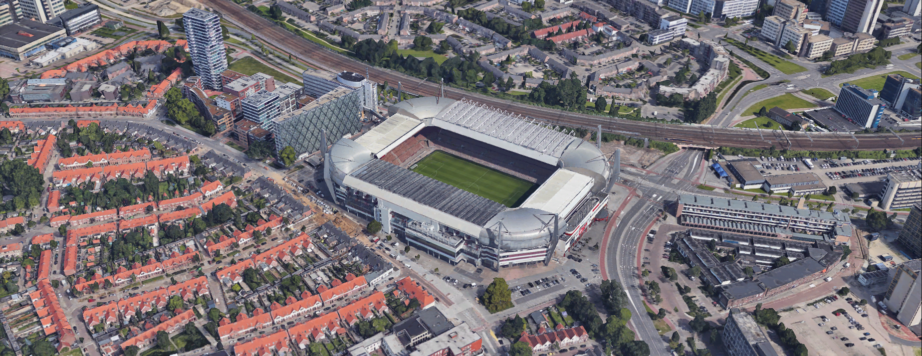 Quiz VragenVuur Stadions Voetbalclubs Nederland Nederlandse Eredivisie Voetbalstadions Kuip Philips ArenA Herkennen Google Earth